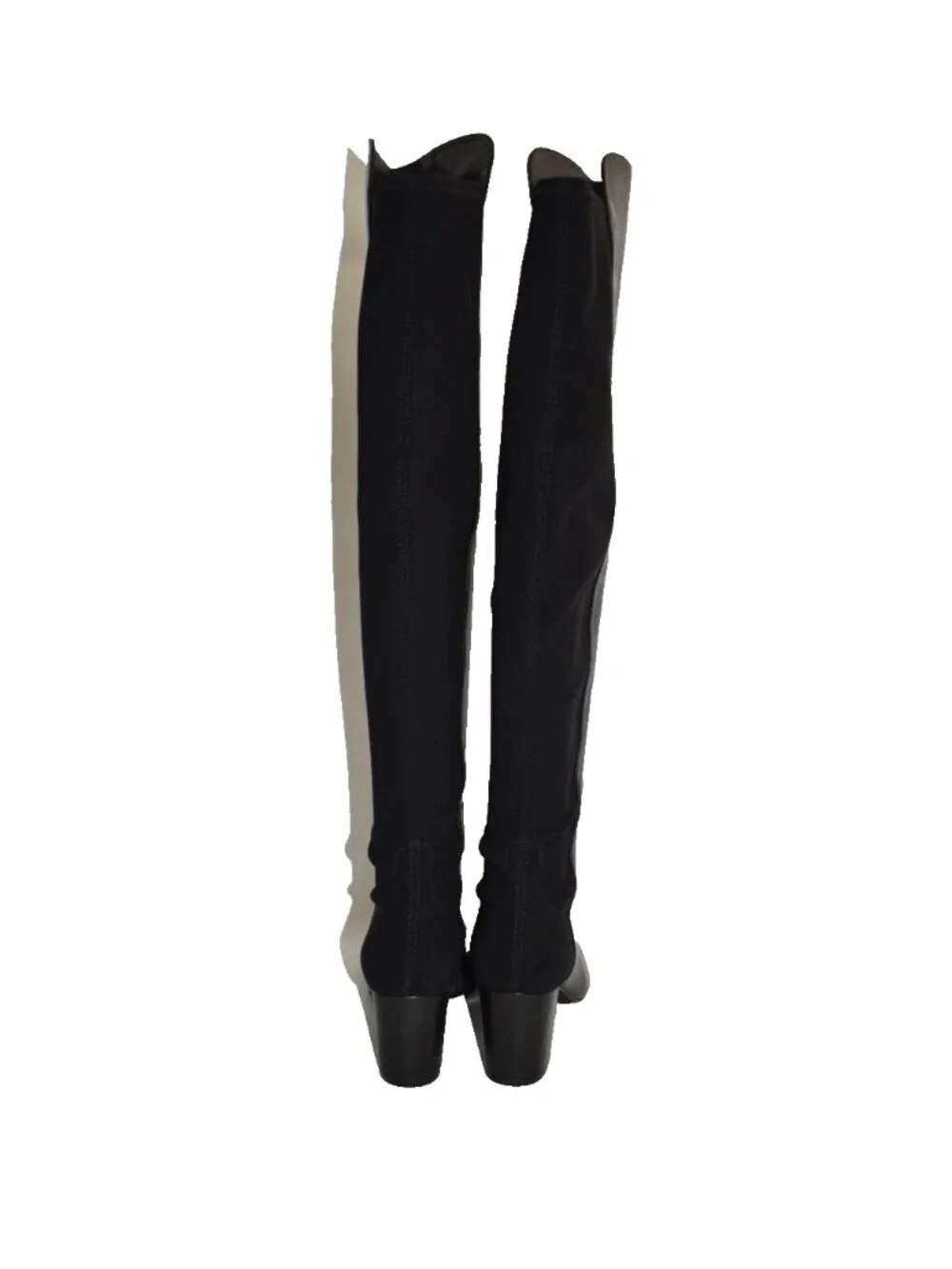 $950 STUART WEITZMAN SG153 5050 Leather BLACK over the knee Boots 6.5 B (PD25)